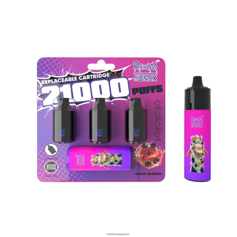 RandM Tornado Vape | RandM Sunax RL040270 21000 λοβός ελέγχου ροής αέρα αντικαταστάσιμη συσκευή ατμού 1 τεμ ανάμεικτα μούρα