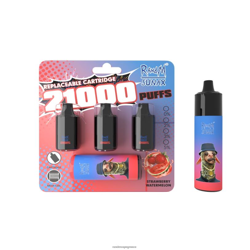 RandM Vape Greece | RandM Sunax RL040271 21000 λοβός ελέγχου ροής αέρα αντικαταστάσιμη συσκευή ατμού 1 τεμ καρπούζι καρπούζι