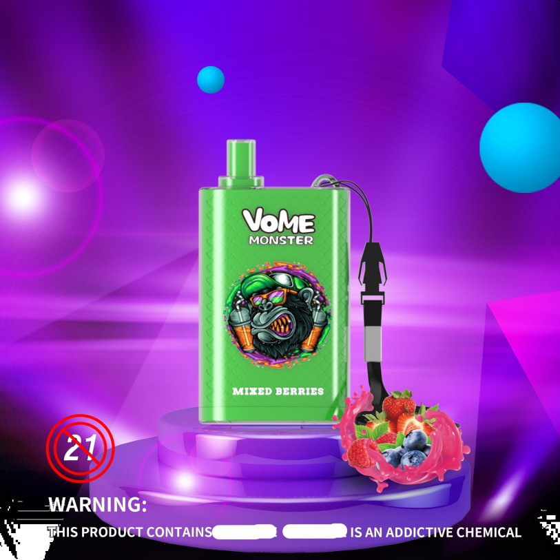 RandM Tornado Online | RandM Vome Monster RL040278 Συσκευή vape pod 10000 ελέγχου ροής αέρα 1 τεμ ανάμεικτα μούρα