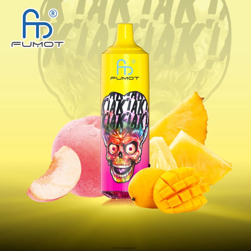 RandM Vape Athens | Fumot RandM Tornado RL040193 Συσκευή 9000 pro vape με μπαταρία και οθόνη ejuice έκδοση 1 ροδάκινο μάνγκο ανανά