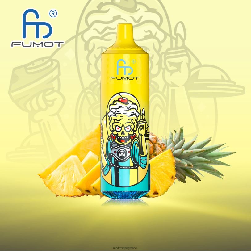 RandM Vape Flavours | Fumot RandM Tornado RL040194 Συσκευή 9000 pro vape με μπαταρία και οθόνη ejuice έκδοση 1 ανανάς