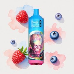 Μπλε Βατόμουρο Ξινή Σμέουρα RandM Tornado 9000 Puffs 18 mL Greece wholesale