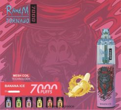 RandM Vape Ελλάδα | RandM Tornado RL040172 Συσκευή ατμού ελέγχου ροής αέρα 7000 1 τεμ πάγος μπανάνας