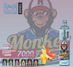 RandM Vape Ελλάδα | RandM Tornado RL040182 Συσκευή ατμού ελέγχου ροής αέρα 7000 1 τεμ μπανάνα φράουλα